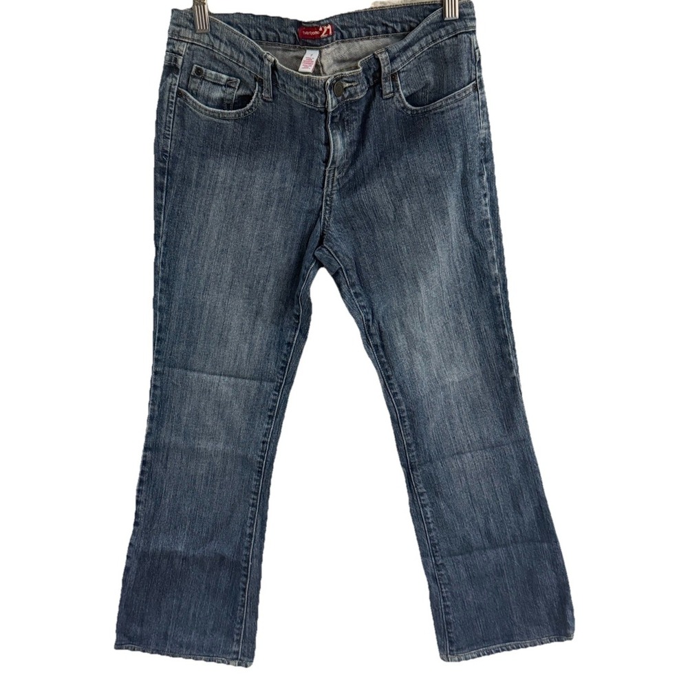 TWENTYONE WOMENS‎ JEANS SIZE 7 BOOT CUT LEG MEDIUM WASH LOW RISE DENIM